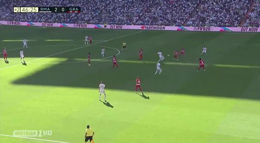 Реал - Гранада - Видео гола Эден Азар, 45 минута смотреть онлайн